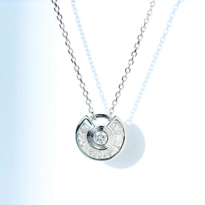 Crystal Pendant Necklace Silver Chain Zirconia Wedding