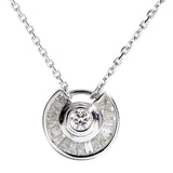 Crystal Pendant Necklace Silver Chain Zirconia Wedding