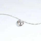 Crystal Pendant Necklace Silver Chain Zirconia Wedding