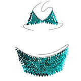 Fish Scales Sequins Body Chain Harness For Women