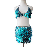 Fish Scales Sequins Body Chain Harness For Women