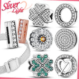 925 Sterling Silver Rose Snake Chain Bracelet for Women