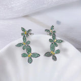 Zirconia Butterfly Ear Cuff Earrings CZ Bridal Jewelry