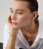 Zirconia Butterfly Ear Cuff Earrings CZ Bridal Jewelry