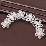 Pearl Crystal Headband Wedding Tiara Bride Hair Accessory