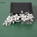 Bride Wedding Flower Headband Hair Jewelry