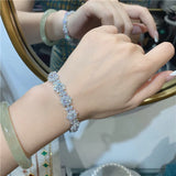 Lab Diamond Bracelet 925 Sterling Silver Bridal Gemstones Jewelry