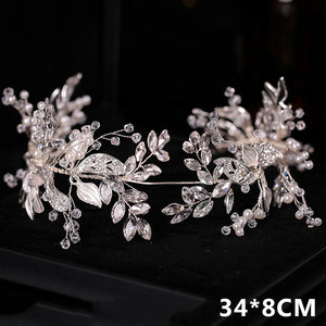 Flower Leaf Headband Hairband Alloy Bride Hair Accessories