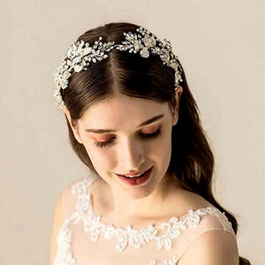 Flower Leaf Headband Hairband Alloy Bride Hair Accessories