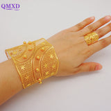 Dubai Female Bangles & Ring For Women African Flower Bracelet