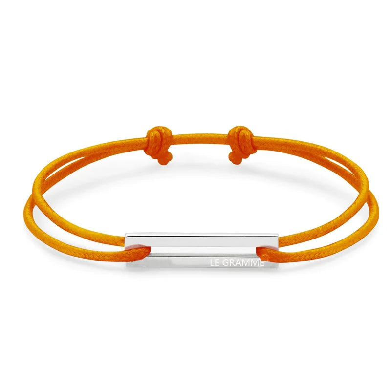 Le Gramme Square Rope Bracelet 925 Sterling Silver Multicolor Accessories