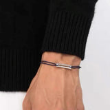 Le Gramme Square Rope Bracelet 925 Sterling Silver Multicolor Accessories