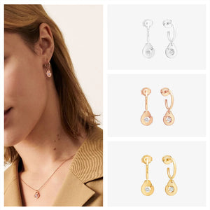 French Menottes Earrings 925 Silver 18K Plating Christmas Gift