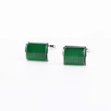 French Shirt Cufflinks Green Crystal Cuff Button Business Jewelry