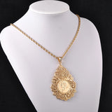 French Vintage Coin Pendant Dubai Ladies Necklace Arab Ladies Robe Jewelry Alger