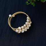 Freshwater Pearls Bracelet Multi-layer Adjustable Bangles Jewelry Gift