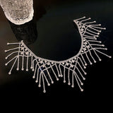 Rhinestone Fringed Eyebrow Pendant Hairpin Bridal Headband