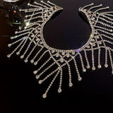 Rhinestone Fringed Eyebrow Pendant Hairpin Bridal Headband