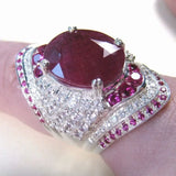 Fuchsia Zircon Women's Wedding Band Ring