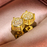 Yellow Zircon Stone Stud Earrings for Wedding