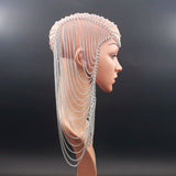 Punk Head chain with Long Tassel Hair jewelry for Women