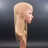 Punk Head chain with Long Tassel Hair jewelry for Women