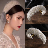 Pearl Crystal Headband Tiara Hairband Bridal Wedding Hair Accessories