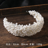 Pearl Crystal Headband Tiara Hairband Bridal Wedding Hair Accessories