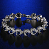 Zircon Stone Heart Tennis Bracelets for Girls