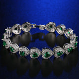 Zircon Stone Heart Tennis Bracelets for Girls