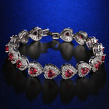 Zircon Stone Heart Tennis Bracelets for Girls