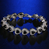 Zircon Stone Heart Tennis Bracelets for Girls