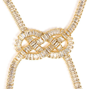 Zircon Twist Shape Anklet Crystal Ankle Chain