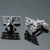 Funny Aircraft Stainless Cufflinks Men's Gift Business Wedding Party