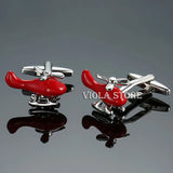 Funny Aircraft Stainless Cufflinks Men's Gift Business Wedding Party