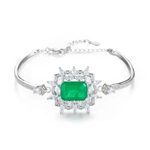 Vintage Gemstone Bangles for Women - Paraiba Tourmaline Emerald Ruby Bracelet
