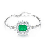Vintage Gemstone Bangles for Women - Paraiba Tourmaline Emerald Ruby Bracelet