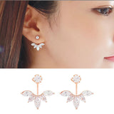 925 Silver Zircon Horse Eye Stud Earrings for Women MEJ356