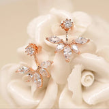 925 Silver Zircon Horse Eye Stud Earrings for Women MEJ356