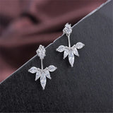 925 Silver Zircon Horse Eye Stud Earrings for Women MEJ356