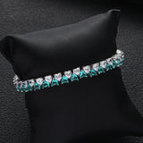 Geometric Heart CZ Cuff Bracelet Candy Colors Bohemian Femme Jewelry