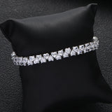 Geometric Heart CZ Cuff Bracelet Candy Colors Bohemian Femme Jewelry