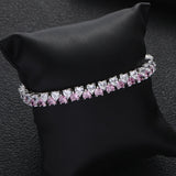 Geometric Heart CZ Cuff Bracelets for Women