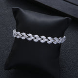 Geometric Marquise CZ Cuff Bracelets for Women