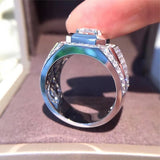 Geometric CZ Micro Pave Women's Ring