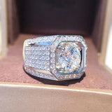 Geometric CZ Micro Pave Women's Ring