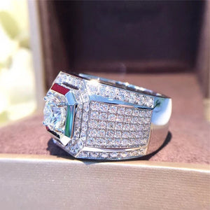Geometric CZ Micro Pave Women's Ring