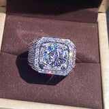 Geometric CZ Micro Pave Women's Ring