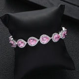CZ Geometric Water Drop Cuff Bracelet for Wedding S0584