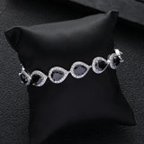 CZ Geometric Water Drop Cuff Bracelet for Wedding S0584